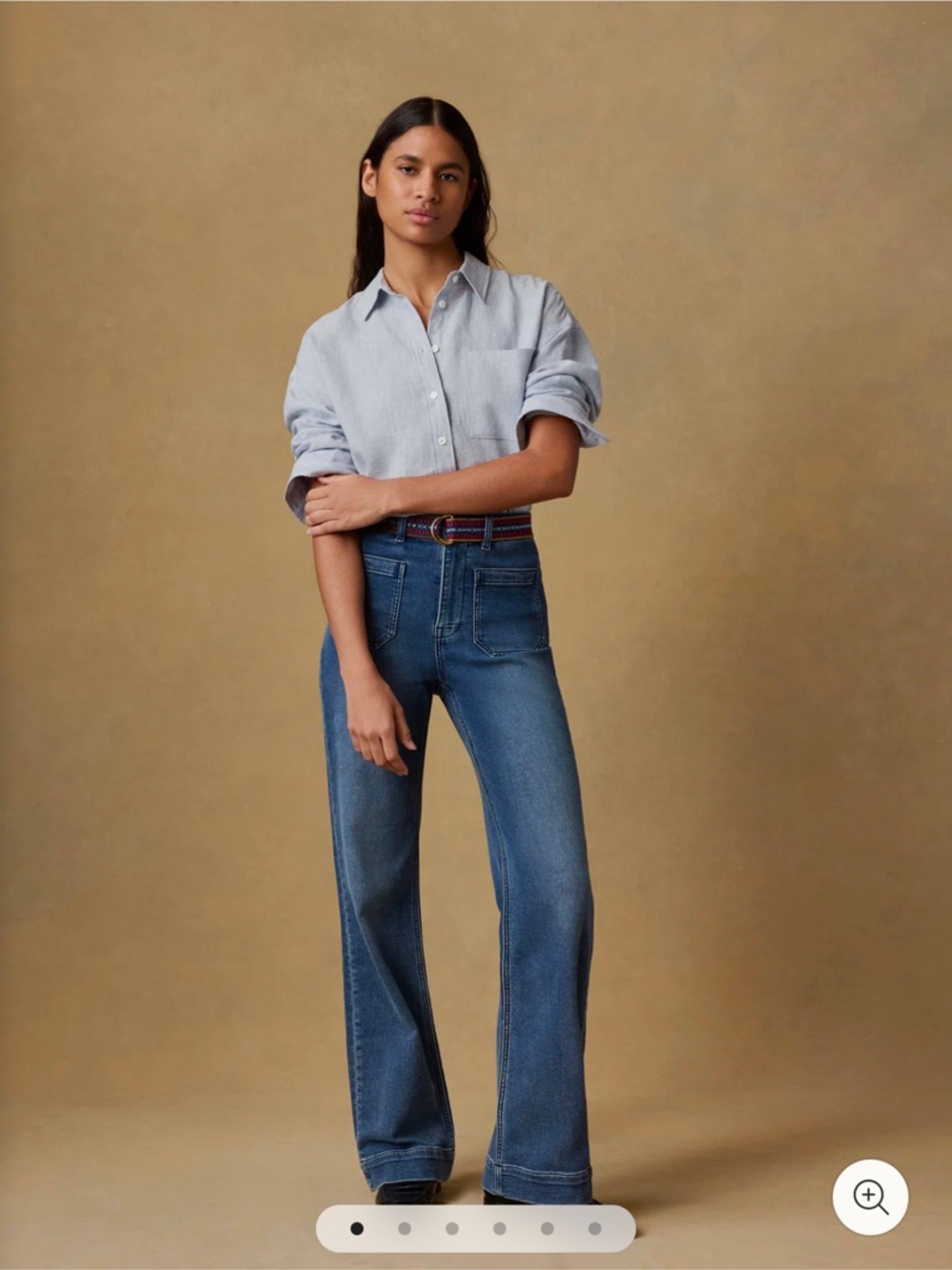 Faherty High-Rise Wide-Leg Jeans - Great Condition